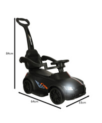 Push car rider with sound and lights black