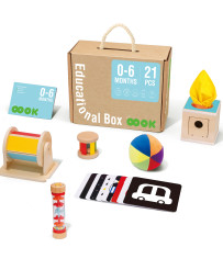 TOOKY TOY Box XXL Montessori Educational 6in1 Sensory Box 0-6 Months