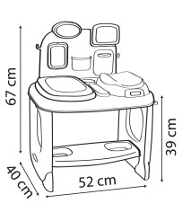 Smoby Baby Care meditsiinikeskus nukuhoolduseks koos elektroonilise tahvelarvutiga + 24 tarvikut.