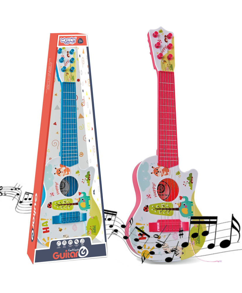 WOOPIE Acoustic Guitar for Children, Pink, 55 cm