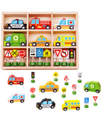 TOOKY TOY Road Highway Puzzle Vehicles Cars Road Signs