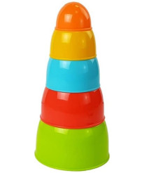 WOOPIE BABY Sensory Toy Pyramid Värvilised tassid 5 tk.