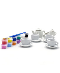WOOPIE värvitav keraamiline teeteeninduskomplekt