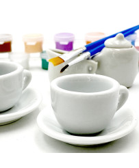WOOPIE värvitav keraamiline teeteeninduskomplekt