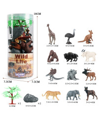 Woopie set of wild animals 15 pieces. - version one