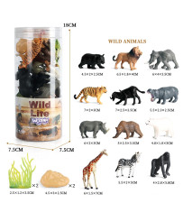 It 's a set of 16 wild animal figures . - version two
