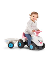 FALK Rainbow White Tractor with Trailer from 1 year
