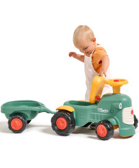 FALK Baby Maurice Green Vintage Tractor with Trailer from 1 year