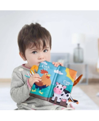 WOOPIE BABY Book with Animal Tails Fabric