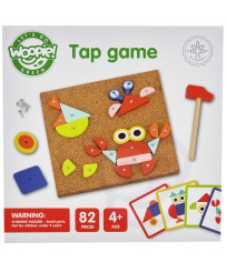 WOOPIE GREEN Wooden Nailer with Hammer Puzzle 20 patterns 82 pcs. FSC certified