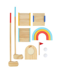 Tooky Toy Wooden Golf Set for 2 People, 13 pcs.