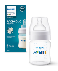 Philips AVENT Anti-Colic AirFree SCY 100/01 Pretkoliku barošanas pudelīte jaundzīmušā knupītis 0+ 125ml|Philips AVENT Anti-Colic