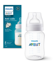 Philips AVENT Anti-Colic AirFree SCY 103/01 Pretkoliku barošanas pudelīte jaundzīmušā knupītis 1m+ 260ml|Philips AVENT Anti-Coli