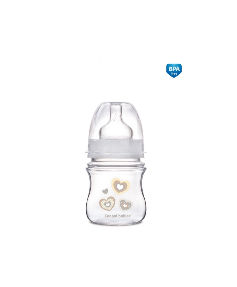 Canpol Babies Art.35/216 Bottle with orthodontic anti-colic silicone nipple. 120 ml. (0+months)
