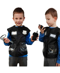 Carnival costume disguise policeman set 3-8 years old