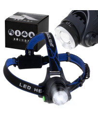LED head flashlight + 2 rechargeable batteries set