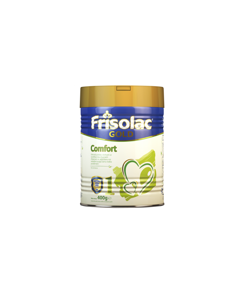 Frisolac Gold Comfort 1 FA51 mākslīgais piena maisījums diētiskai lietošanai zīdaiņiem no 0-6 mēn. 400g