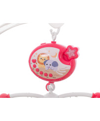 Carousel star design lullabies pink + remote control