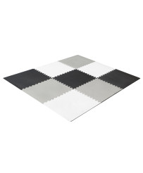 Foam puzzles children's mat 180x180cm 9 elements gray-cream
