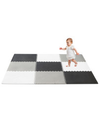 Foam puzzles children's mat 180x180cm 9 elements gray-cream