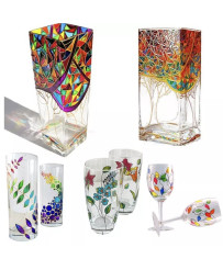 Glass paints ceramic porcelain 6 colors x 25ml