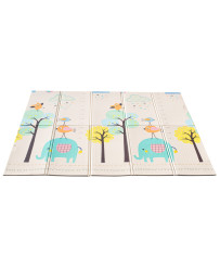 Educational foam double-sided folding mat 179x198 elephants/pictures