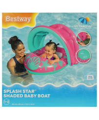 BESTWAY 34091 Inflatable pontoon with canopy pink