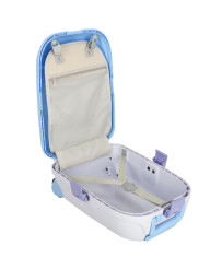 Children's travel suitcase on wheels blue