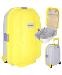 Children's travel suitcase on wheels yellow