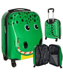 Children's travel case on wheels crocodile