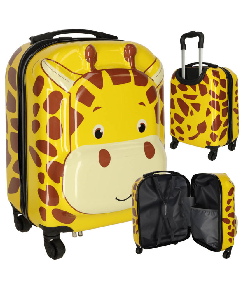 Children's travel suitcase on wheels giraffe