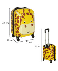 Children's travel suitcase on wheels giraffe