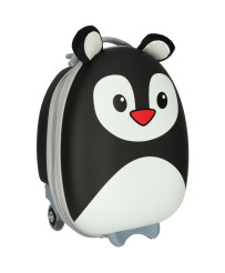 Children's travel valise on wheels penguin