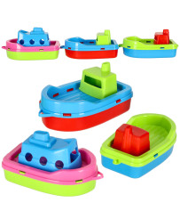 Ships swimmers colorful bathtub boats