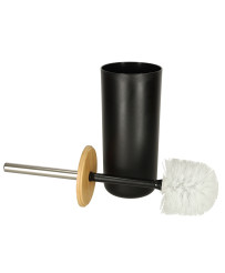 Bathroom set 6 pcs brush dispenser black