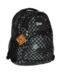 4 compartment school backpack 17 inch checkerboard