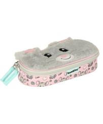 Padded sachet pencil case with flap mouse