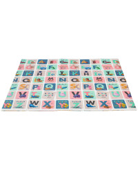 Educational double-sided foldable foam mat 180 x 200 animals/alphabet