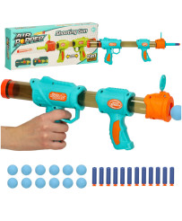 Nerfy 2-in-1 blue cartridge ball gun