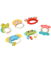 Sensory teether rattle set of 6 pcs.