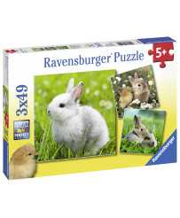 Ravensburger Puzzle 3x49 pC Mīļainiņi