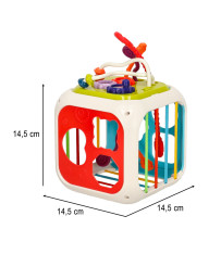 Interactive educational cube sorter for babies cymbals 7in1