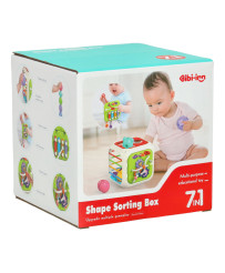 Interactive educational cube sorter for babies cymbals 7in1