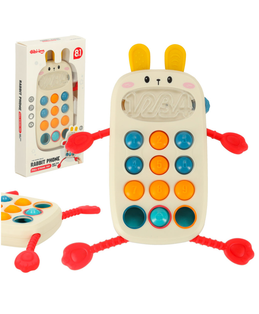 Montessori sensory toy for babies phone with buttons human.