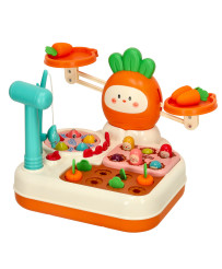 Cute carrots interactive toy pounder fishing collecting carrots 4in1