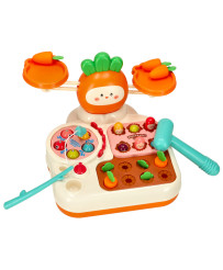 Cute carrots interactive toy pounder fishing collecting carrots 4in1