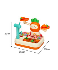 Cute carrots interactive toy pounder fishing collecting carrots 4in1