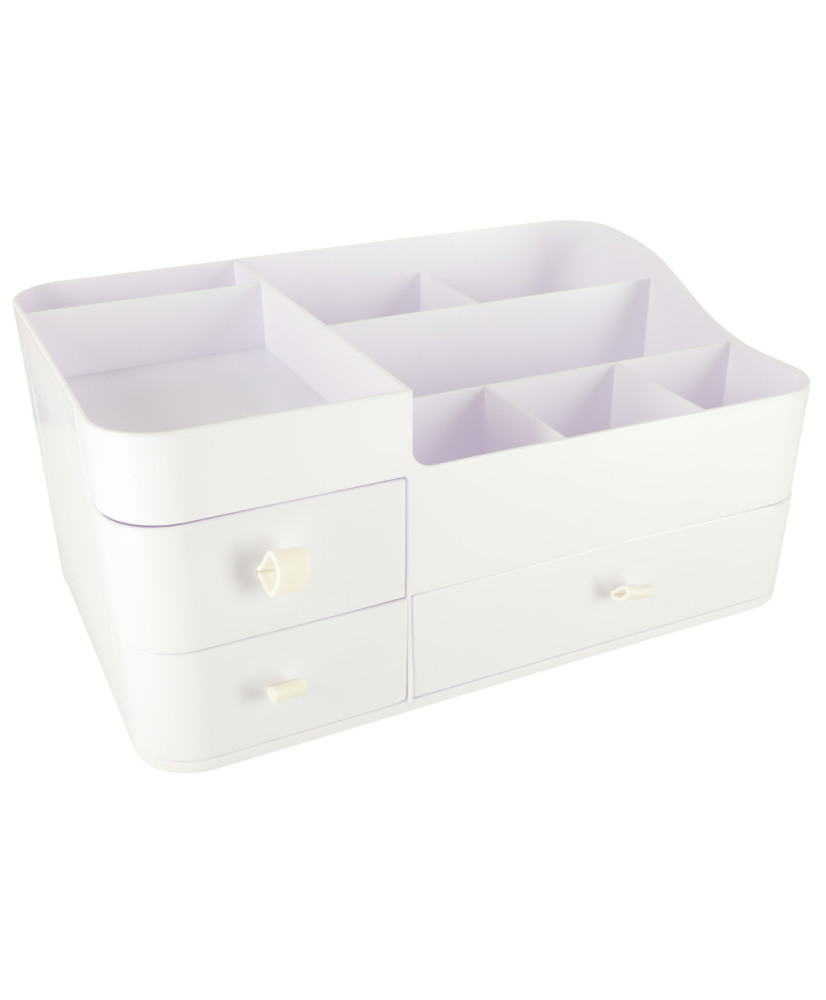 Cosmetics organizer for bathroom casket