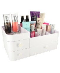 Cosmetics organizer for bathroom casket