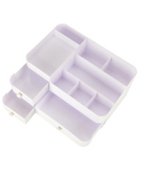 Cosmetics organizer for bathroom casket